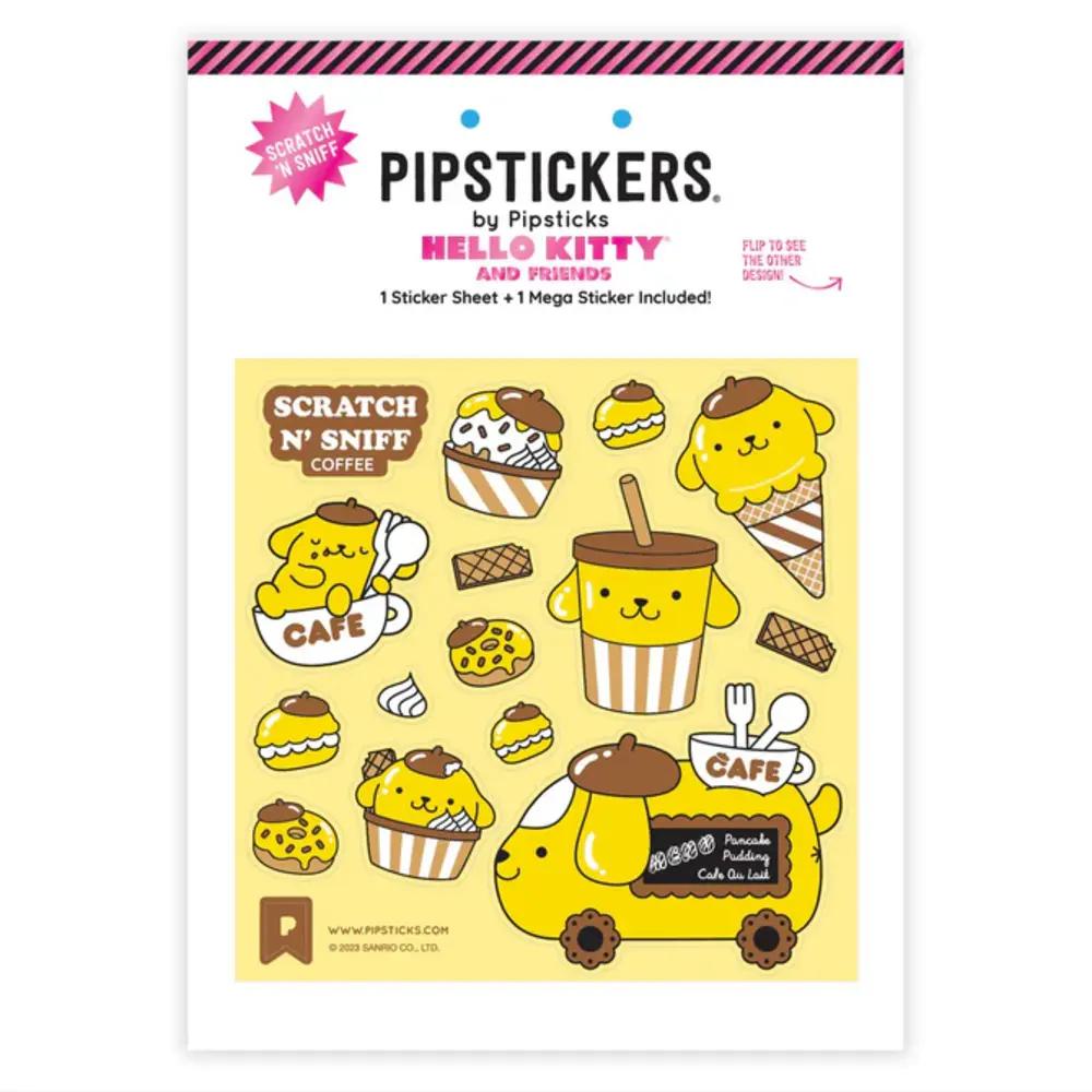 Pipsticks, Stickers, Art & School, 4"x4", Pompompurin Cafe Cruiser, Scratch & Sniff, 895752